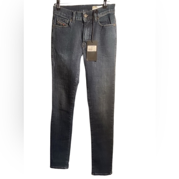 NWT Diesel D-Roisin Super Skinny Dark wash Trendy Style 5 pocket denim Jean 26 - Picture 2 of 5